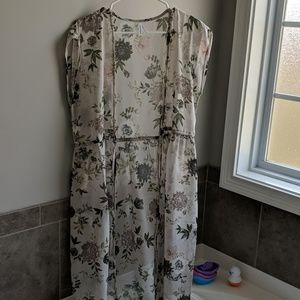 Sheer floral kimono
